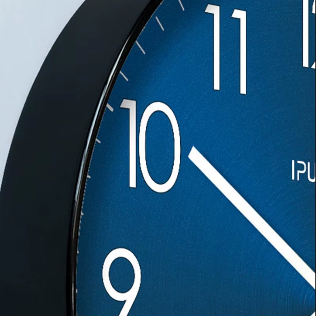 Stellar Blue Silent Quartz Modern Wall Clock