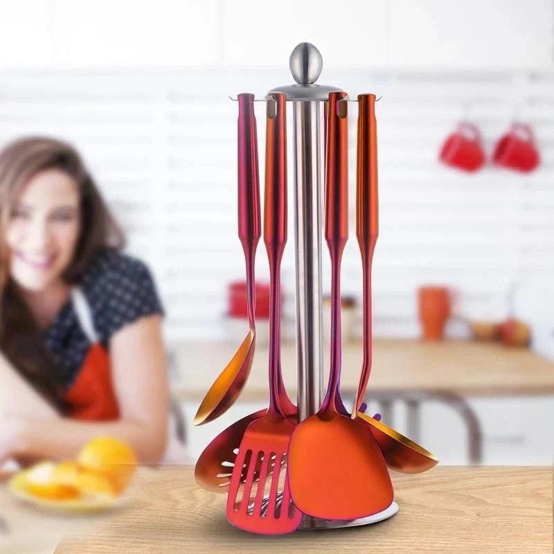 Stockholm  7-Piece Stainless Steel Cooking Utensils Set Lattea