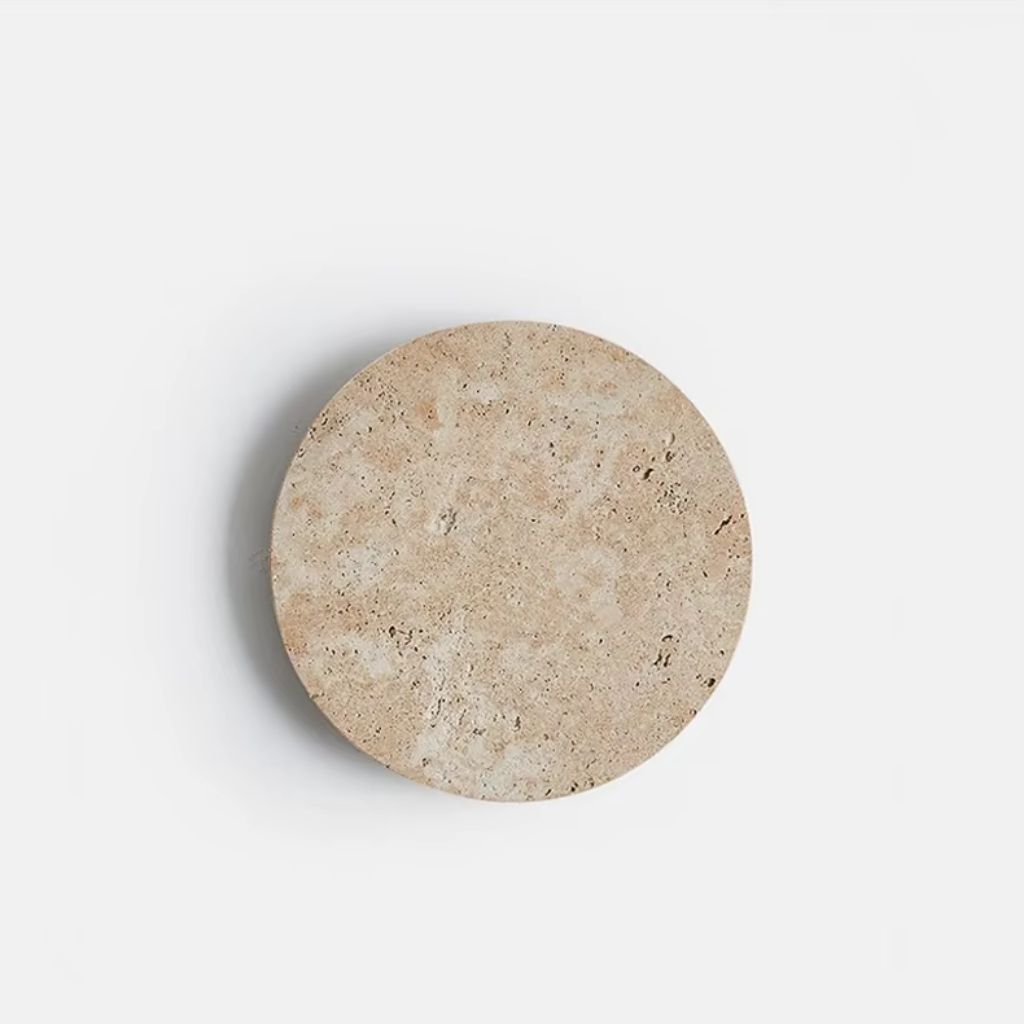 Stone-Inspired Round Wall Lamp