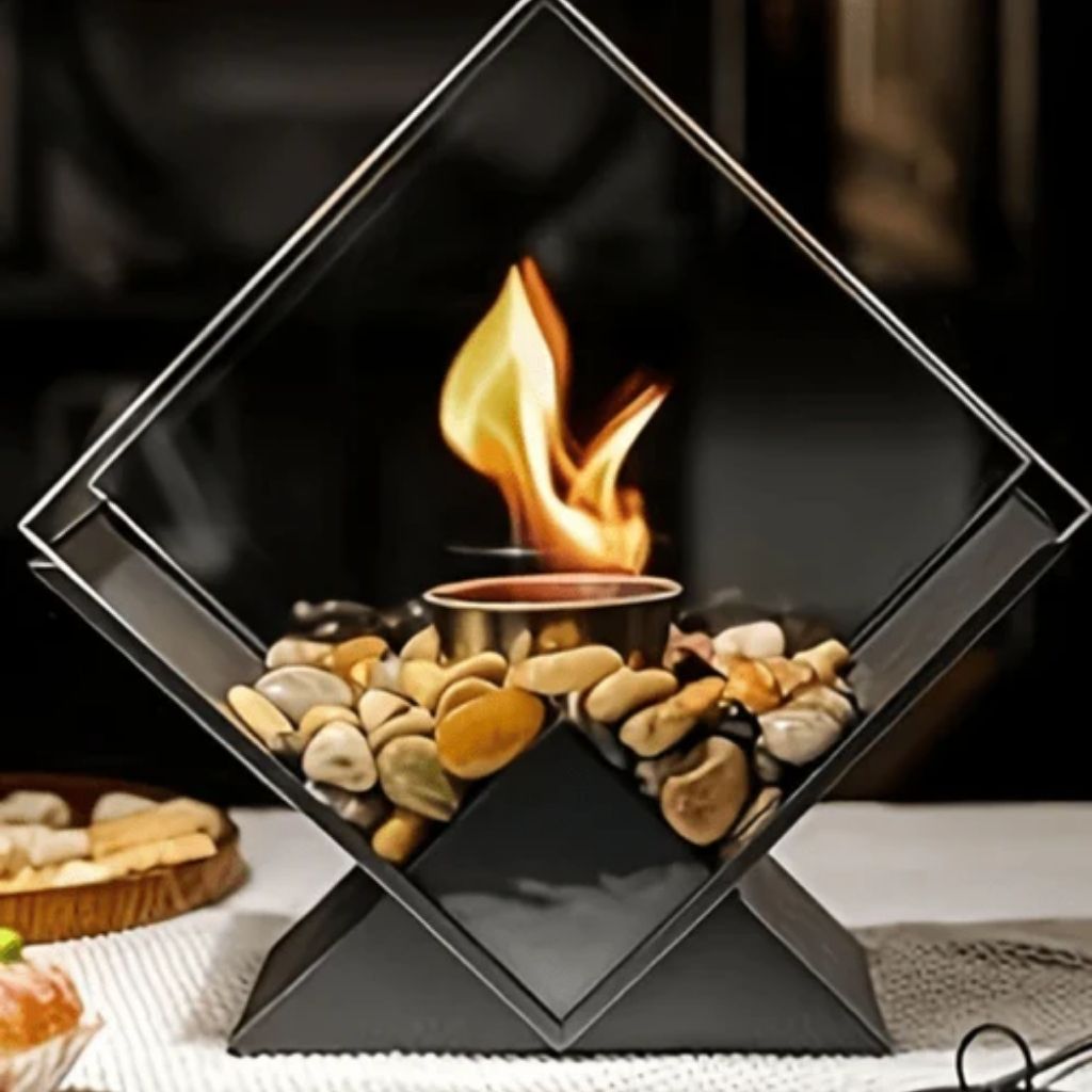 Tabletop Fire Pit Smoke-Free Nordic Glass