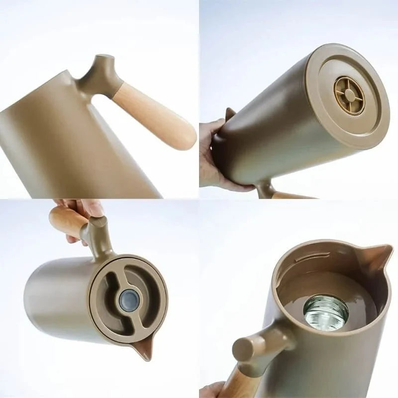 Thermal Jug with Wooden Handle - Nordic Design 1L