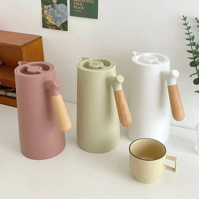 Thermal Jug with Wooden Handle - Nordic Design 1L