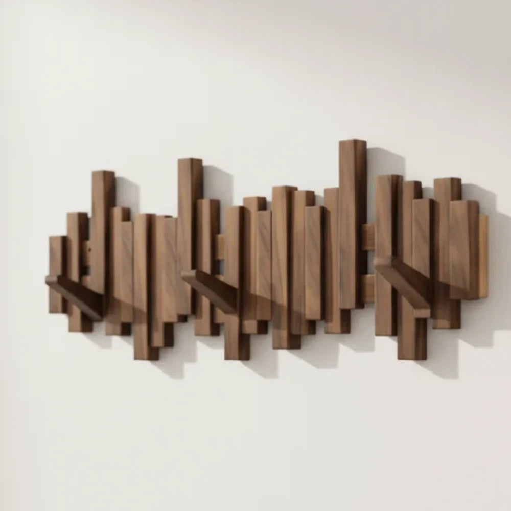 Wall-Mounted Coat Rack | Premium Wood Wall Hooks