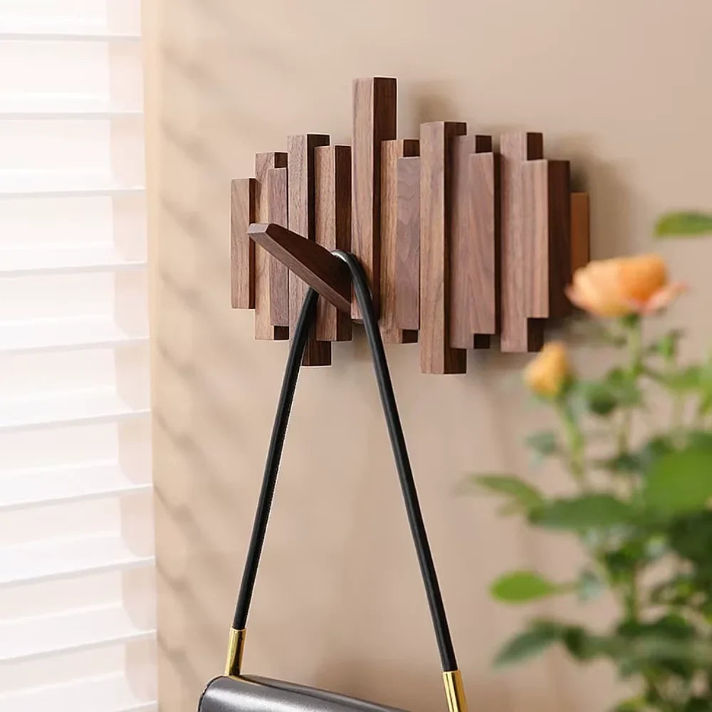 Wall-Mounted Coat Rack | Premium Wood Wall Hooks