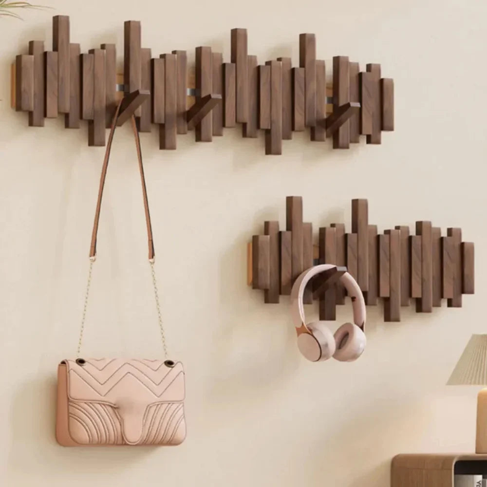 Wall-Mounted Coat Rack | Premium Wood Wall Hooks