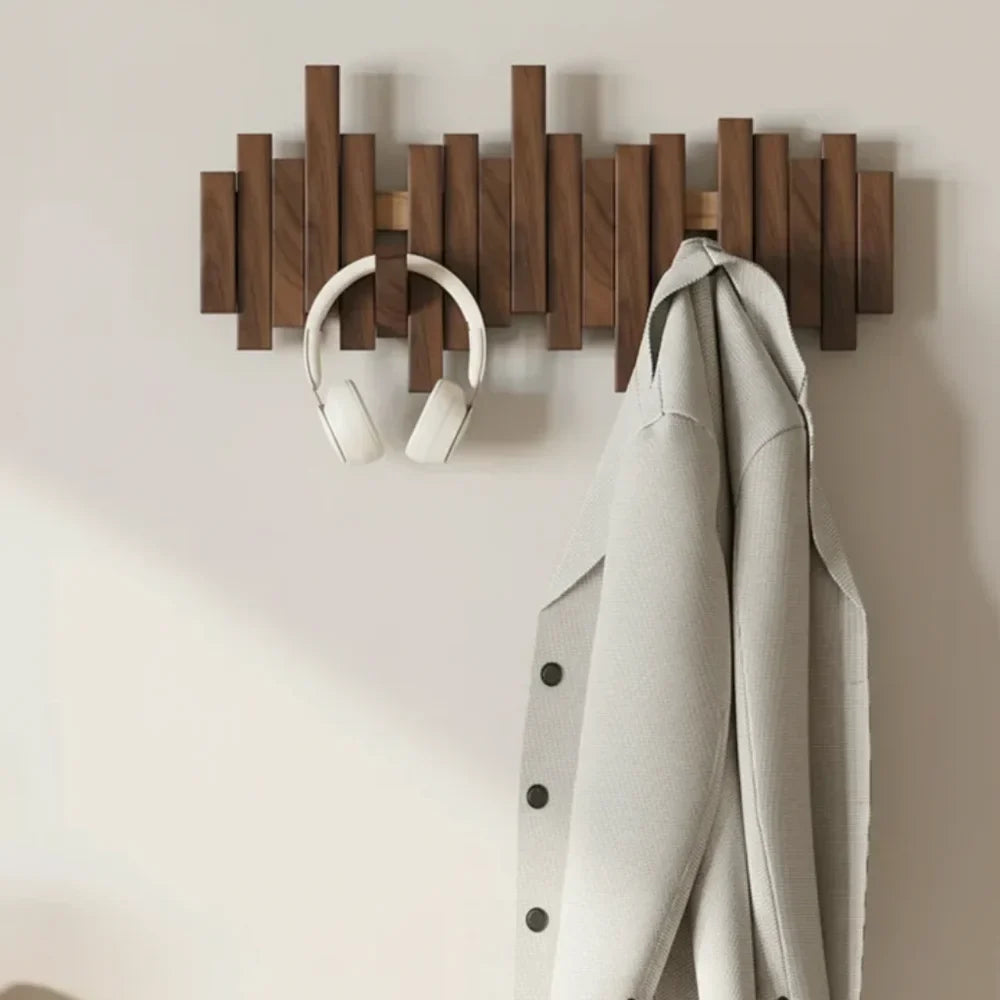 Wall-Mounted Coat Rack | Premium Wood Wall Hooks
