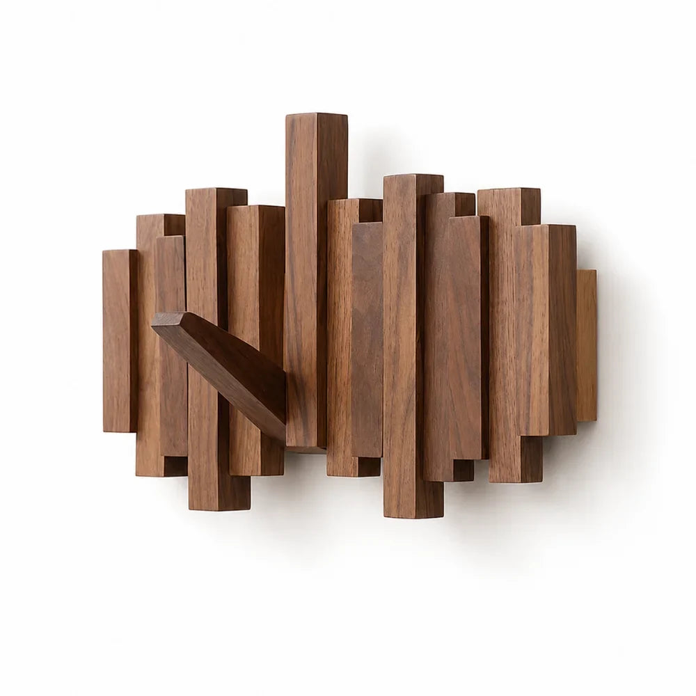 Wall-Mounted Coat Rack | Premium Wood Wall Hooks
