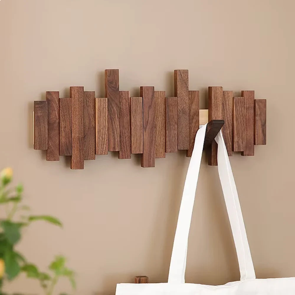 Wall-Mounted Coat Rack | Premium Wood Wall Hooks