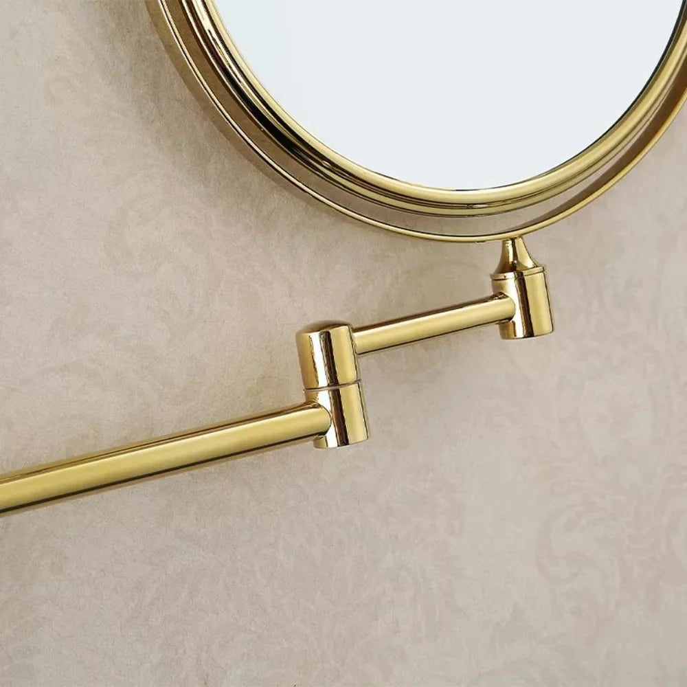Wall Mounted Double Sided Makeup Mirror – Extending Folding Dual-Arm Bracket