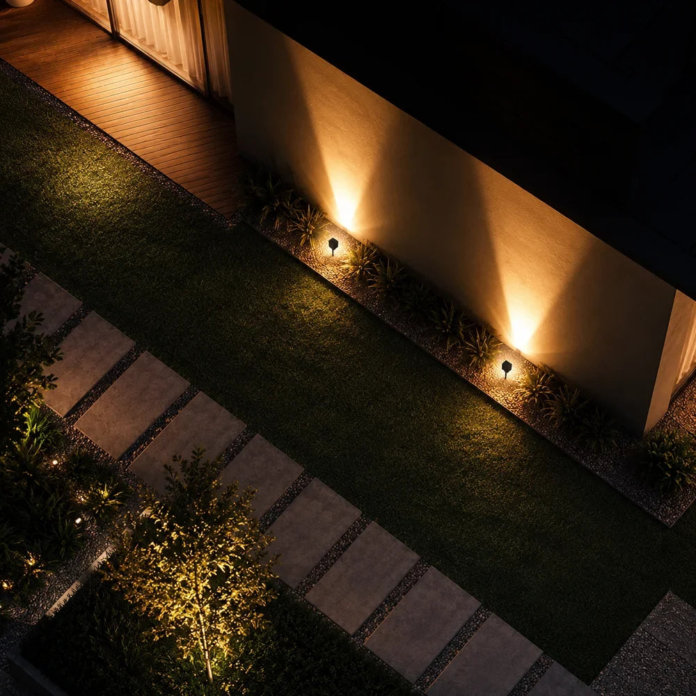 Waterproof LED Solar Spotlight Set - Multi-Zoom Landscape Lighting