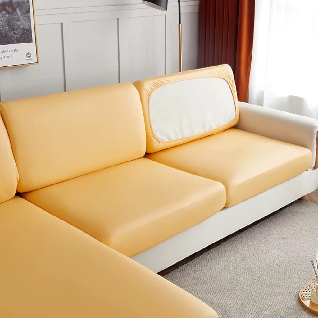 Waterproof PU Leather Sofa Cushion Cover Stretch Non-Slip
