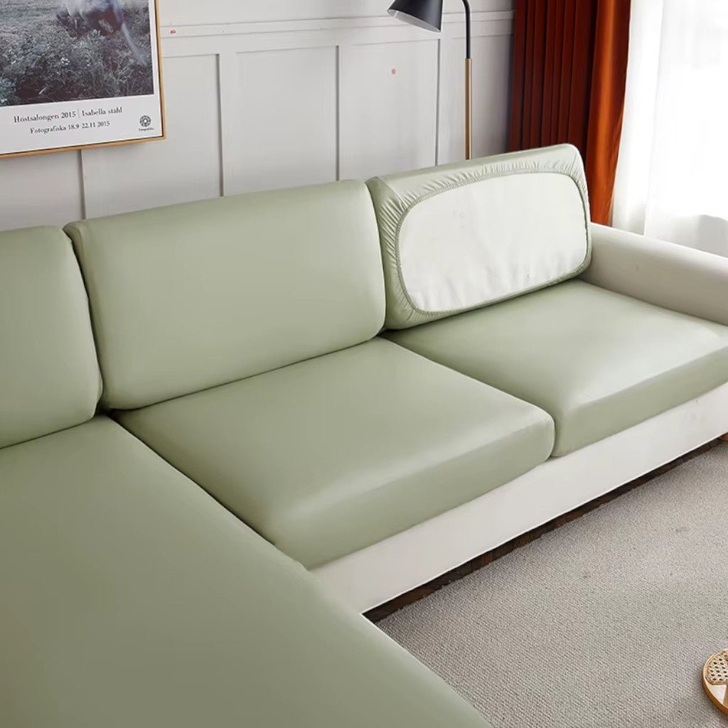 Waterproof PU Leather Sofa Cushion Cover Stretch Non-Slip