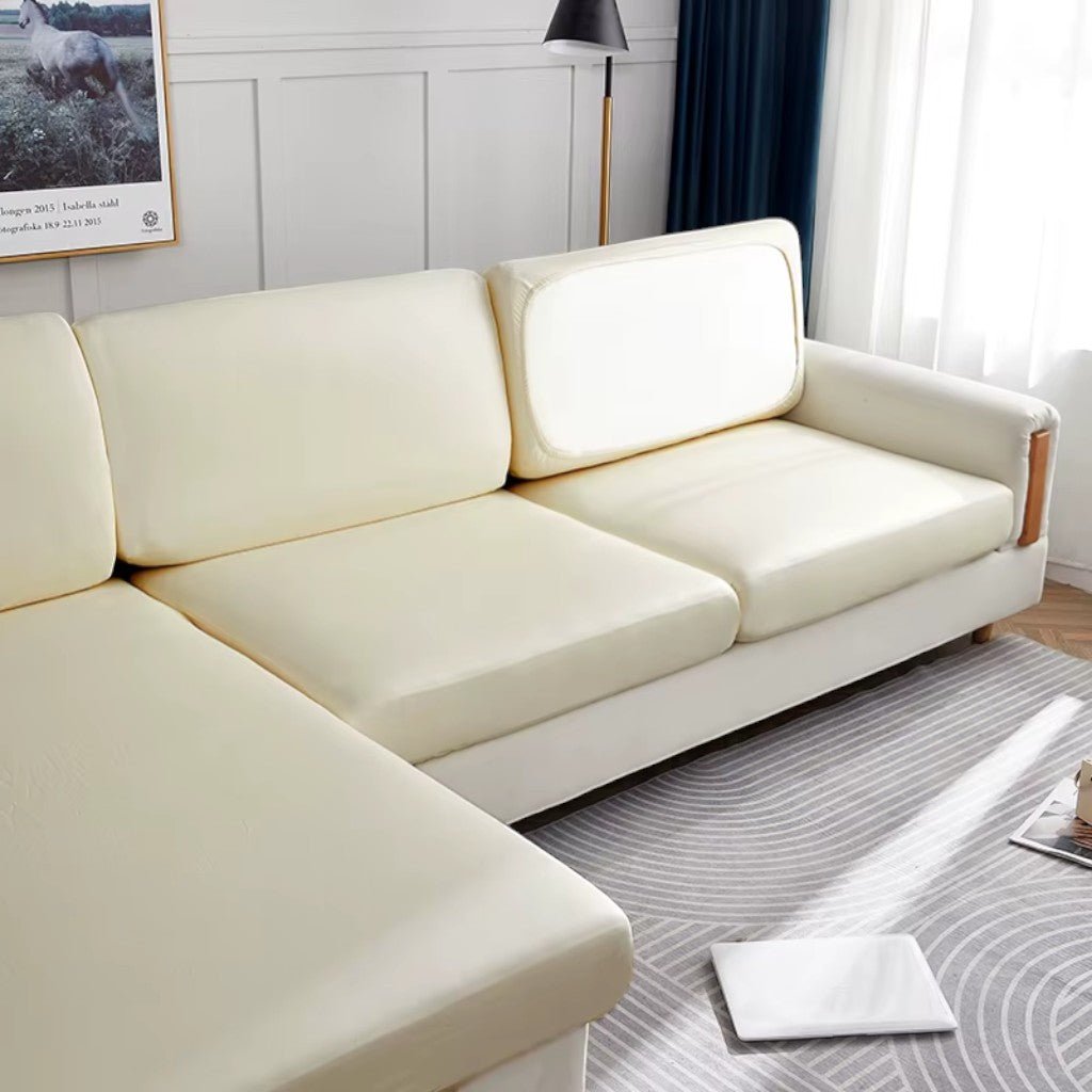 Waterproof PU Leather Sofa Cushion Cover Stretch Non-Slip