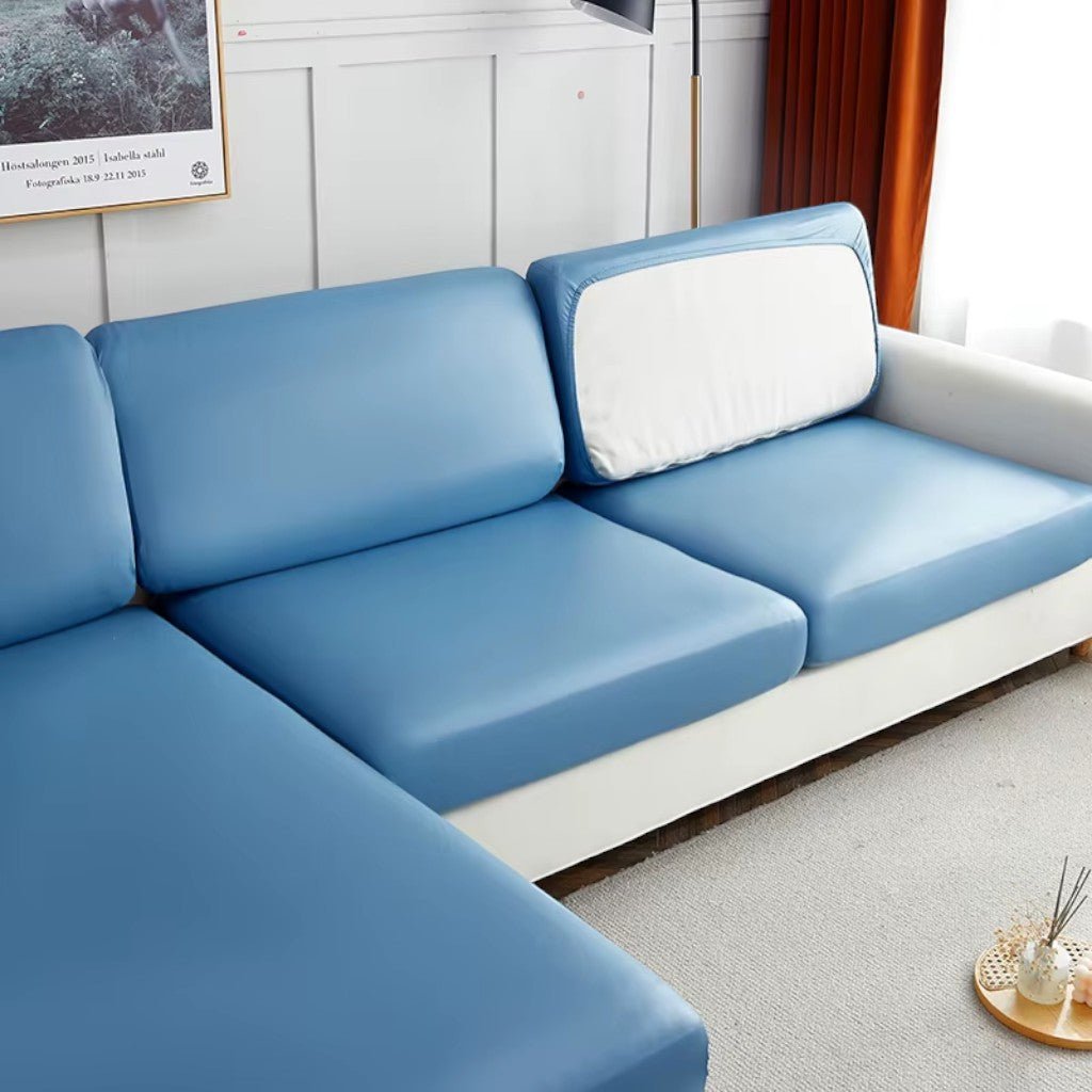 Waterproof PU Leather Sofa Cushion Cover Stretch Non-Slip