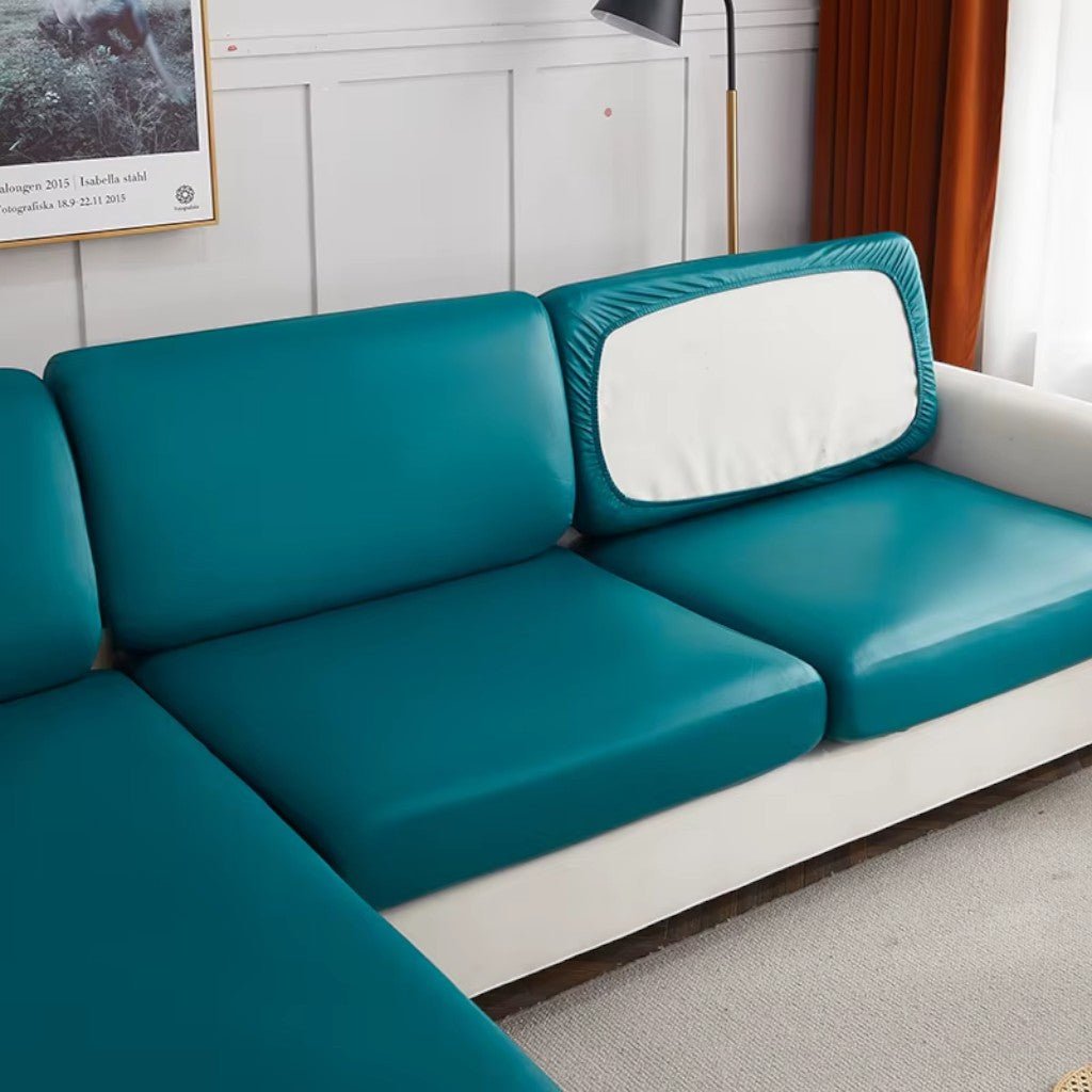 Waterproof PU Leather Sofa Cushion Cover Stretch Non-Slip