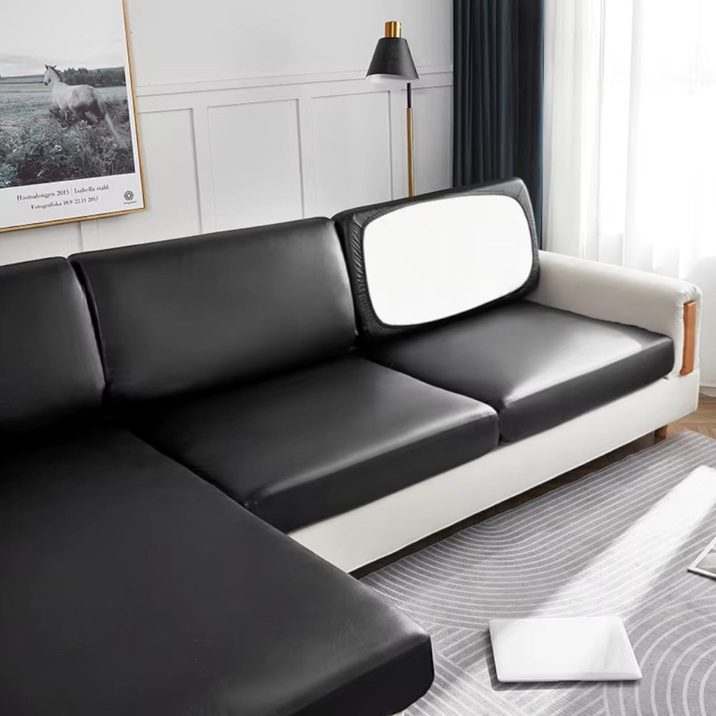 Waterproof PU Leather Sofa Cushion Cover Stretch Non-Slip