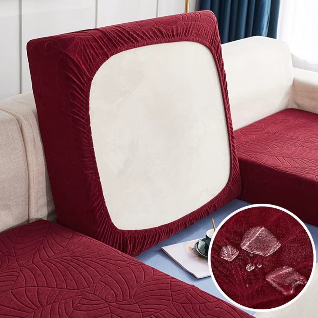 Waterproof Sofa Cushion Cover Stretch Chenille - Non-Slip Elastic Fit