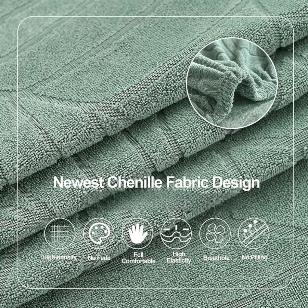 Waterproof Sofa Cushion Cover Stretch Chenille - Non-Slip Elastic Fit