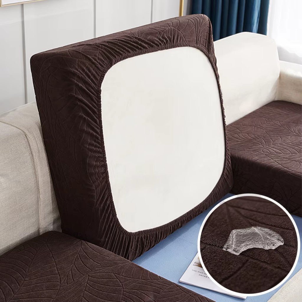 Waterproof Sofa Cushion Cover Stretch Chenille - Non-Slip Elastic Fit