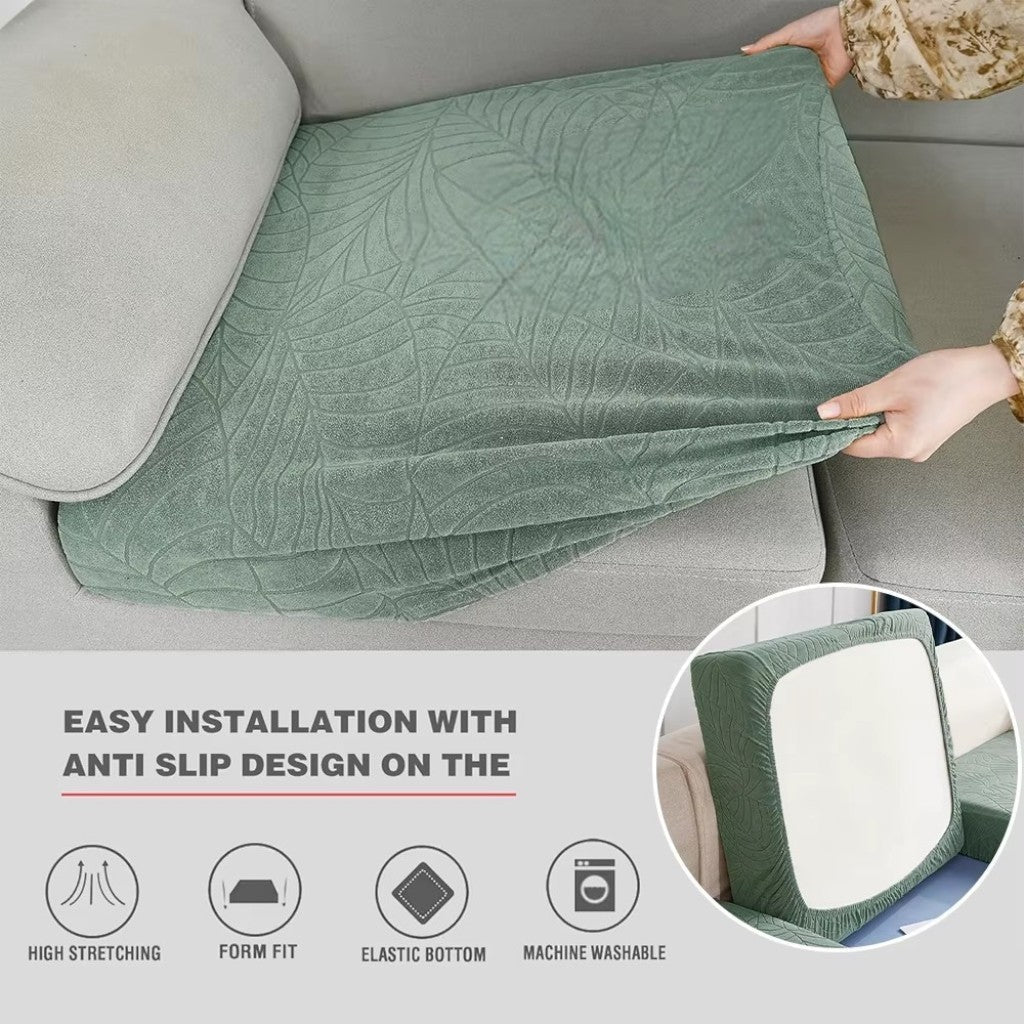 Waterproof Sofa Cushion Cover Stretch Chenille - Non-Slip Elastic Fit