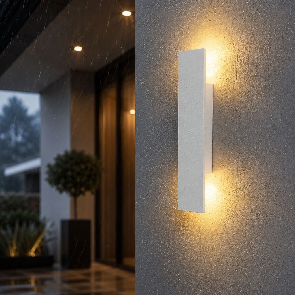 White Weatherproof LED Wall Lights - Outdoor Style and Durability