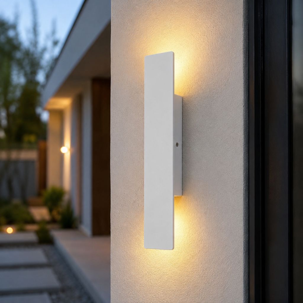 White Weatherproof LED Wall Lights - Outdoor Style and Durability