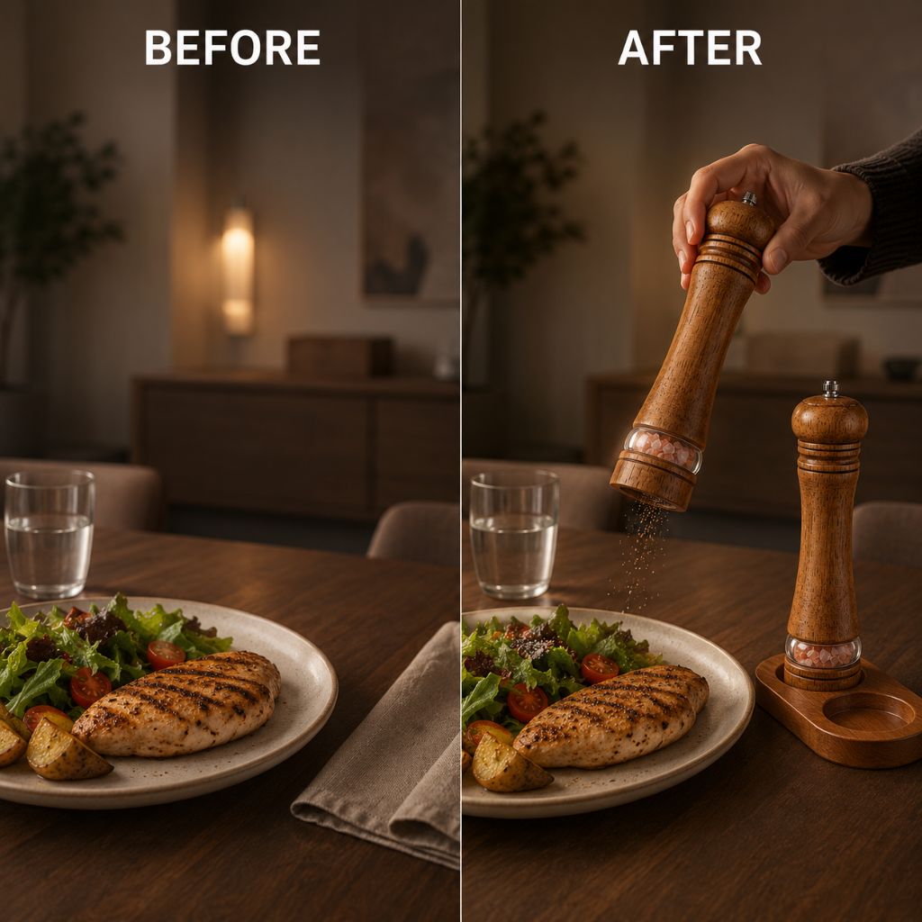 Wooden Pepper Salt Grinder